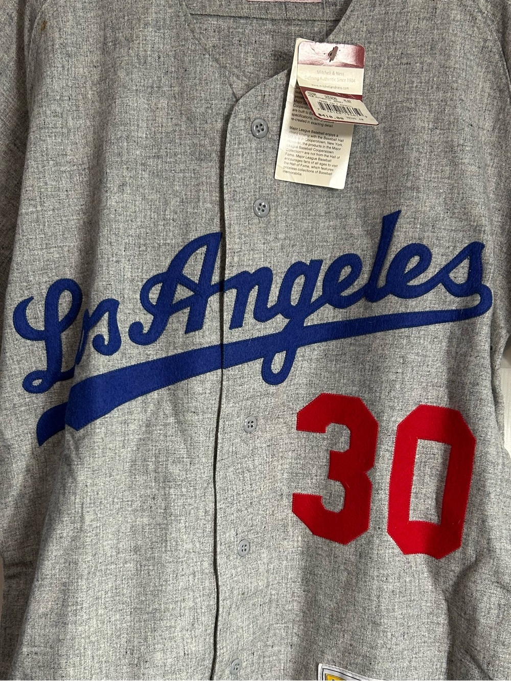 Mitchell & Ness LOS ANGELES DODGERS MAURY WILLS Men’s JERSEY Sz 40 NWT $410 - Picture 6 of 6